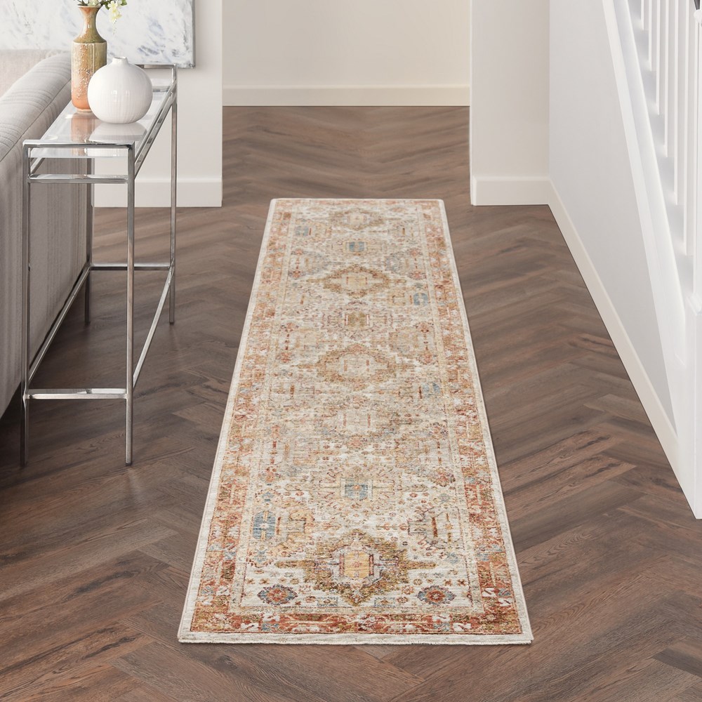 Sahar SHR01 Traditional Persian Runner Rugs by Nourison in Ivory Multi